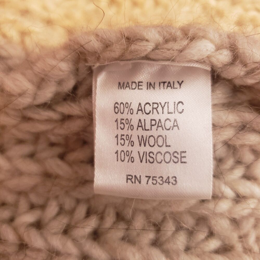 ELSAMANDA Alpaca Wool Zip Front Long Cardigan Sweater Womens Size Medium - Picture 4 of 7